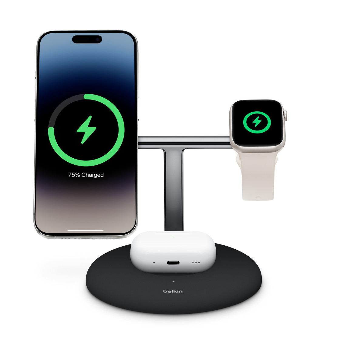 Soporte de carga magnética 3 en 1 BoostCharge Pro de Belkin