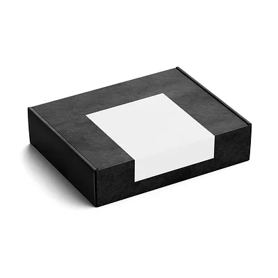 Kraft mailer box with label with your design.