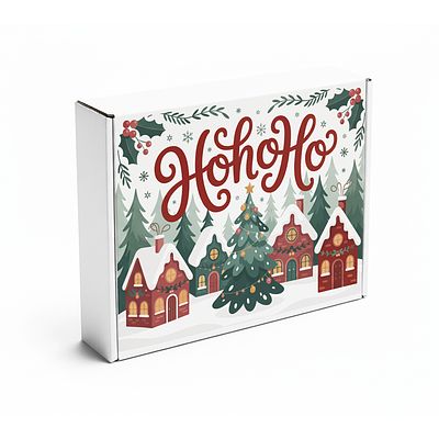 Mailer box personalizada Navidad con logo personalizable