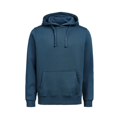 Sudadera con capucha y cremallera Azul Premium Regular Fit