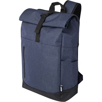 Mochila para portátil de 15,6" reciclada GRS con cierre superior 12L "Libra"