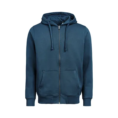 Sudadera con capucha y cremallera Navy Premium Regular Fit