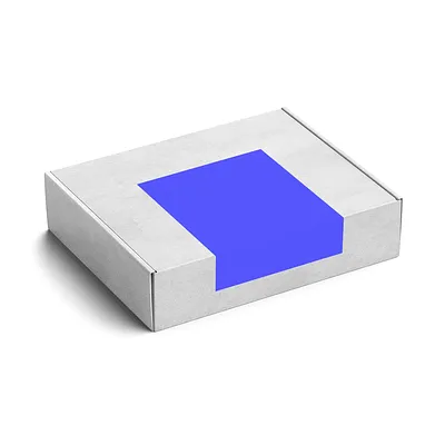 Kraft mailer box with label with your design.